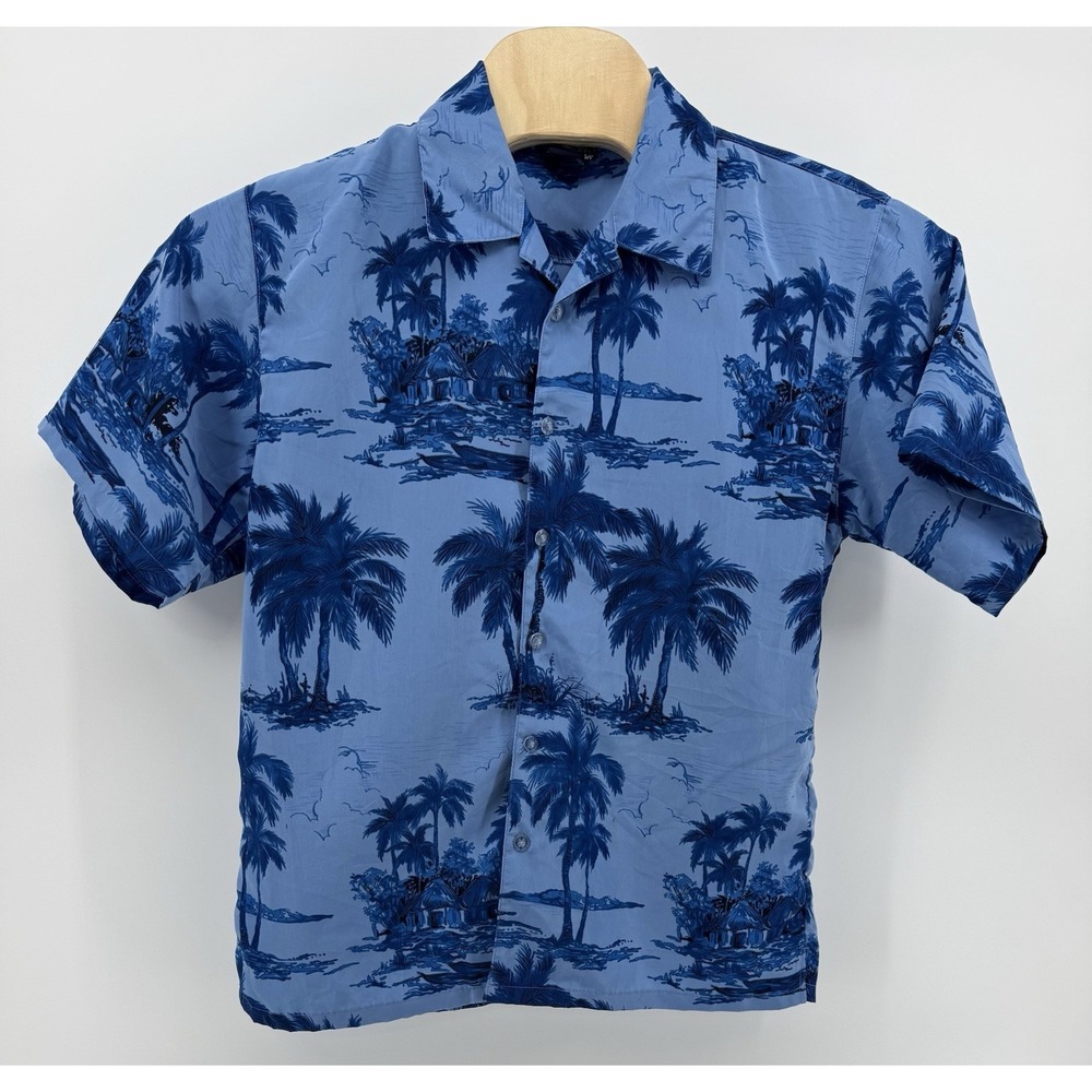 Surf Guru Hawaiian Shirt Men's Size S Floral Tropical Beach Palm Tree Aloha